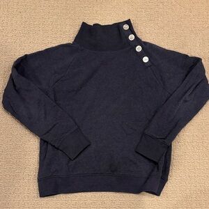 J Crew Women's gray/blue super soft top. Feels like cozy sweatshirt material